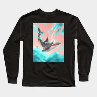 Pink Whale Long Sleeve T-Shirt